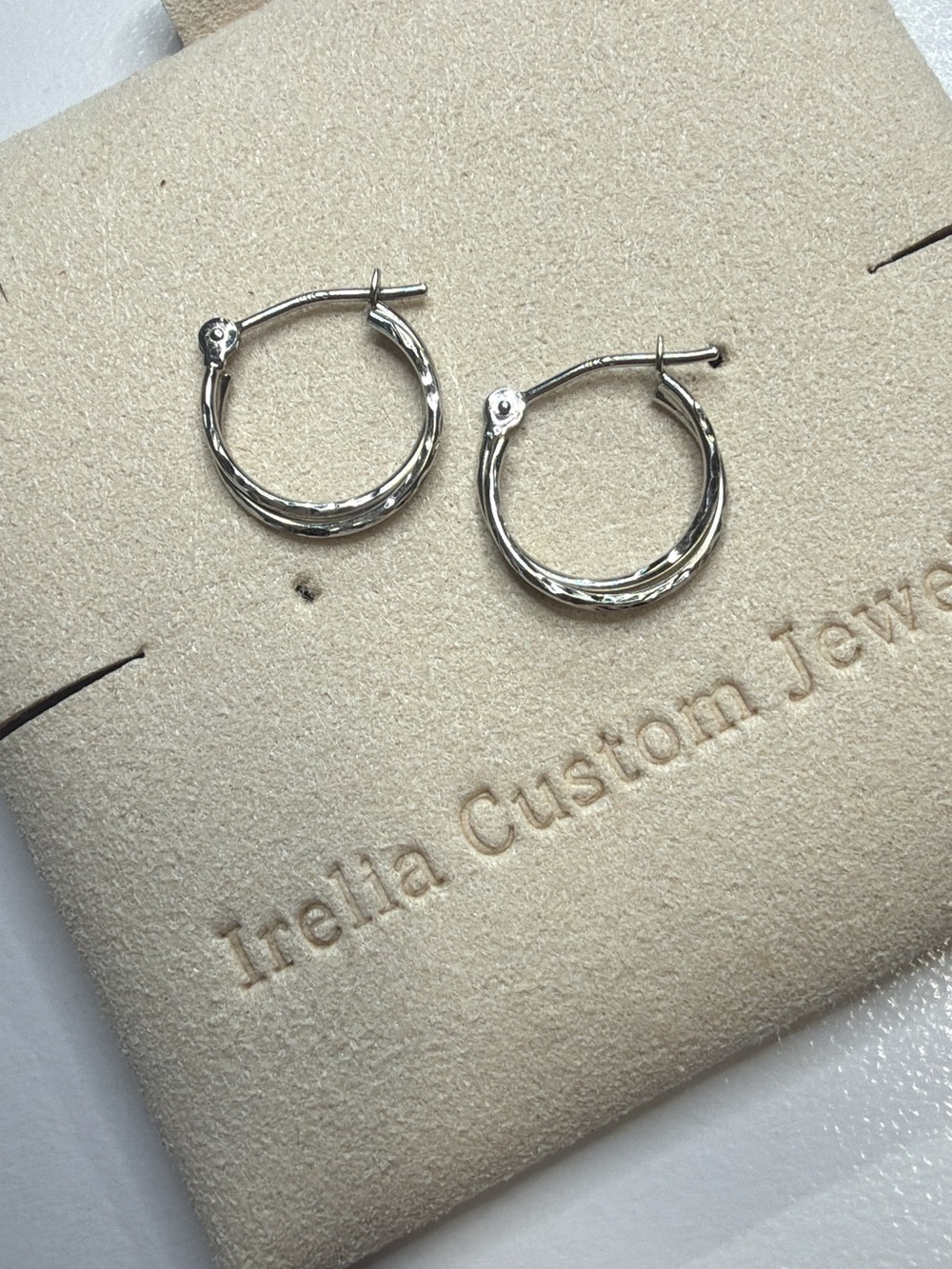 14k Gold  Twisted Hoop Earrings -
